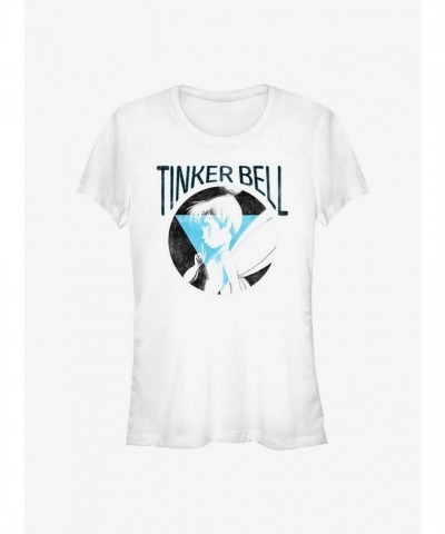 Disney Peter Pan Tinker Bell Lightweight Cotton Girls T-Shirt - White