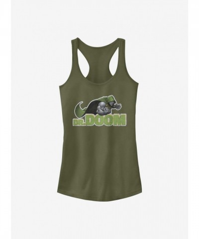 Marvel's Comfortable Doom Girls Tank Top for Teen Girls - Green