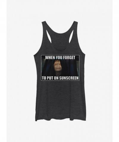Star Wars Sunscreen Reminder Girls Tank Top - Black