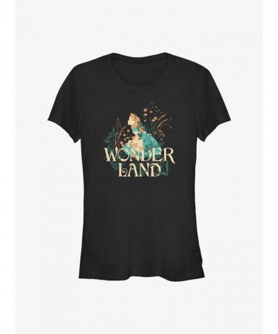 Disney's Alice In Wonderland Scented Flowers Girls T-Shirt - Black