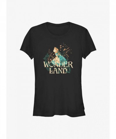Disney's Alice In Wonderland Scented Flowers Girls T-Shirt - Black