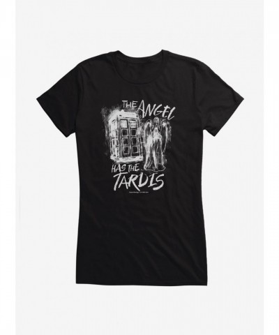 Doctor Who Angel Tardis Graphic Tee for Girls