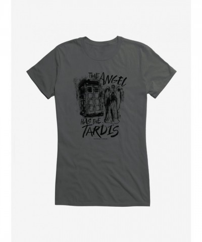Doctor Who Angel Tardis Graphic Tee for Girls