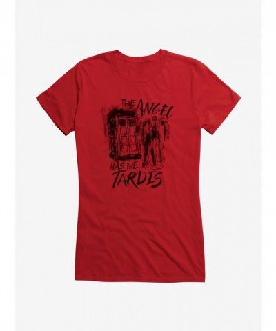 Doctor Who Angel Tardis Graphic Tee for Girls