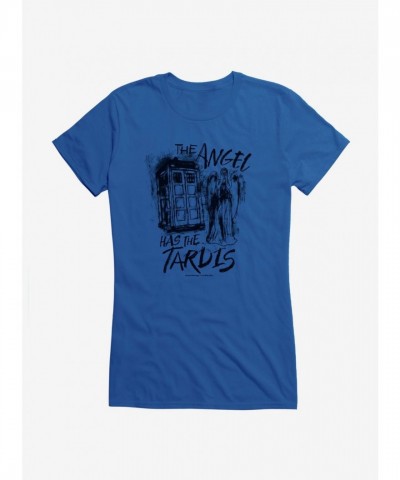 Doctor Who Angel Tardis Graphic Tee for Girls
