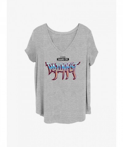 Marvel Shang-Chi Razorfist Grey Logo Plus Size T-Shirt for Girls