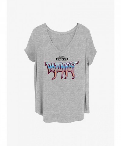 Marvel Shang-Chi Razorfist Grey Logo Plus Size T-Shirt for Girls