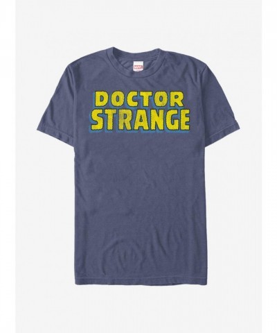 Marvel Classic Logo Doctor Strange Navy Blue T-Shirt - Unisex
