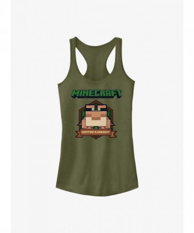 Minecraft Frog Girls Green Tank Top