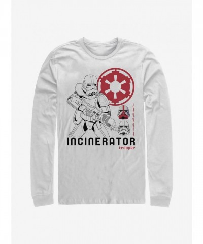 The Mandalorian Incinerator Trooper Long-Sleeve T-Shirt for Men - White