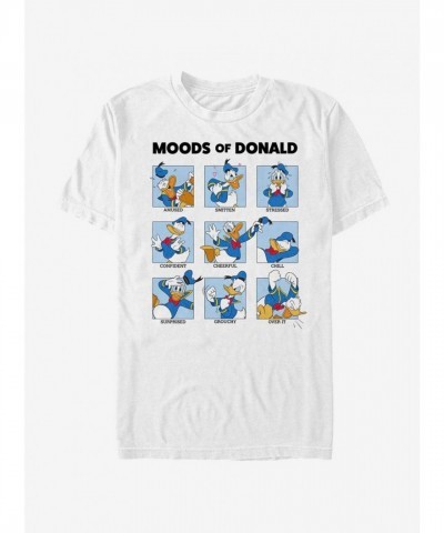 Disney Donald Duck Mood T-Shirt - Lightweight Men's White