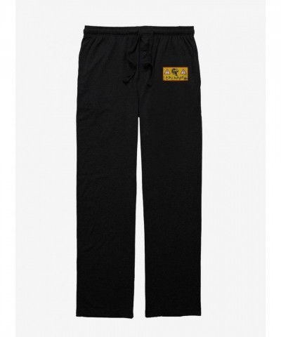 Jurassic World T-Rex Warning Mens Pajama Pants - Black