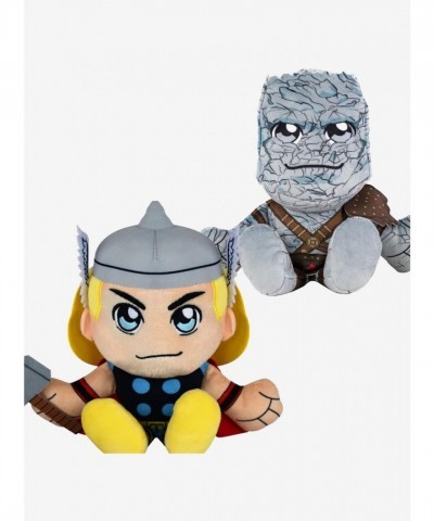 Marvel's Avengers Kuricha Thor and Korg Soft Plush Bundle for Kids