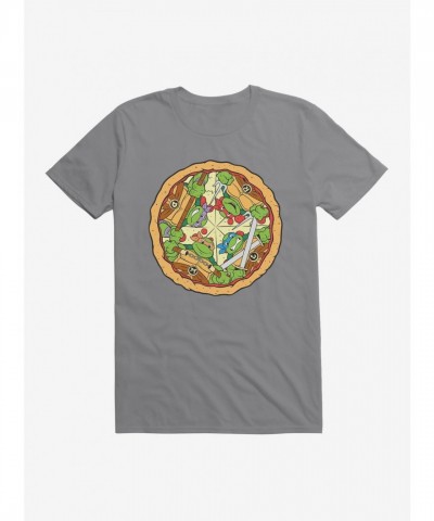 Teenage Mutant Ninja Turtles Gang on Pizza Slice Men's T-Shirt