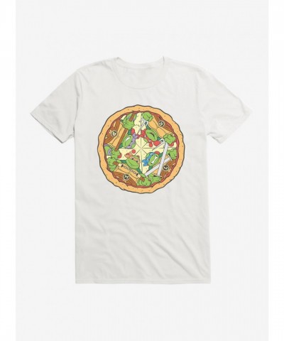 Teenage Mutant Ninja Turtles Gang on Pizza Slice Men's T-Shirt