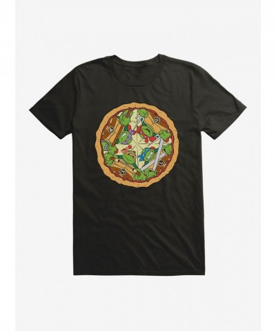 Teenage Mutant Ninja Turtles Gang on Pizza Slice Men's T-Shirt