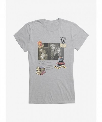 Harry Potter Trio Hogwarts Express Junior Girls Comfortable T-Shirt
