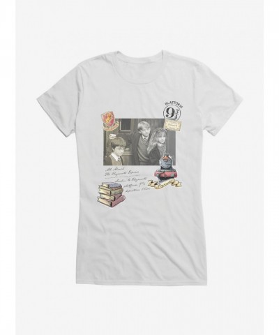 Harry Potter Trio Hogwarts Express Junior Girls Comfortable T-Shirt