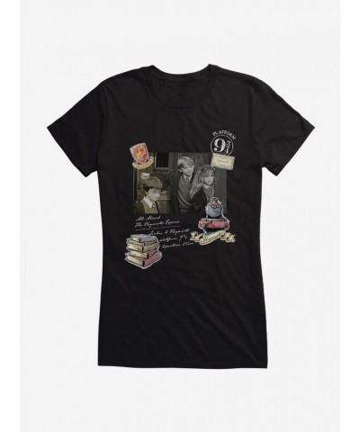 Harry Potter Trio Hogwarts Express Junior Girls Comfortable T-Shirt
