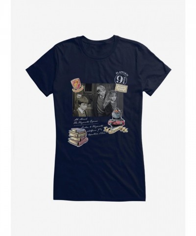 Harry Potter Trio Hogwarts Express Junior Girls Comfortable T-Shirt