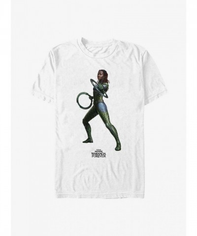 Marvel Action Figure T-Shirt: Nakia from Wakanda Forever - White Men's Size