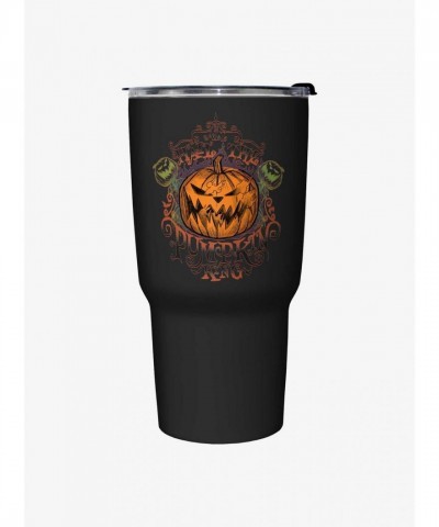 Disney Pumpkin King Travel Mug - All Hail The Pumpkin King Design, 27 Oz, Black