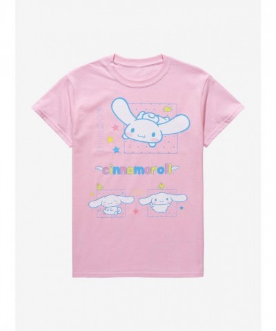 Cinnamoroll Pastel Pink Three-Panel Tee for Girls