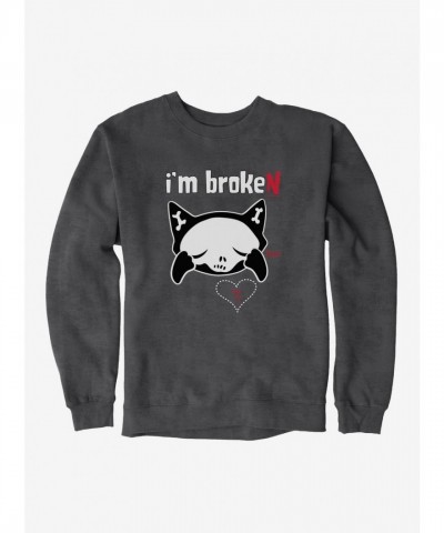 Emily The Strange Unisex Broken Heart Sweatshirt