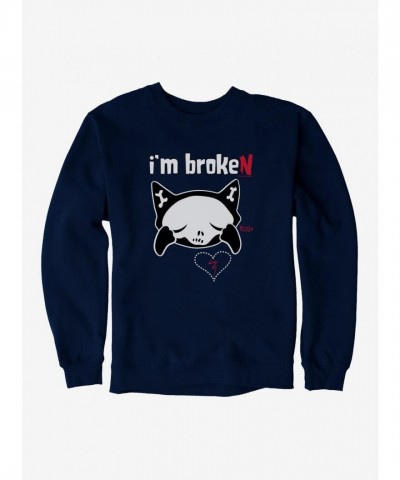 Emily The Strange Unisex Broken Heart Sweatshirt
