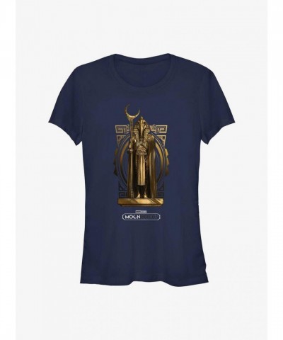 Marvel Moon Knight Khonshu Statue Themed Girls T-Shirt - Blue