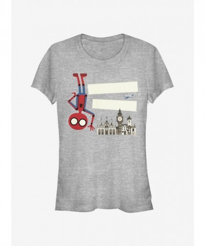 Marvel Girls Spidey London T-Shirt - Grey