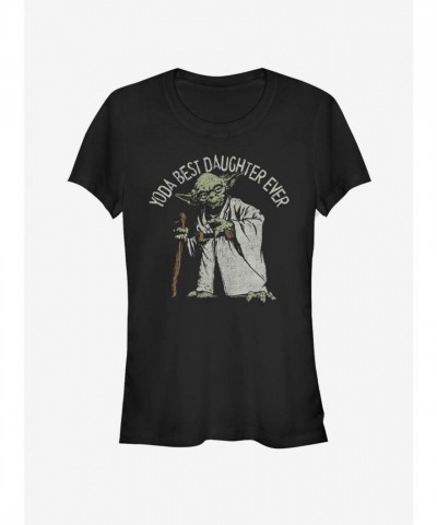 Star Wars Green Girls T-Shirt for Daughters - Black Cotton Tee