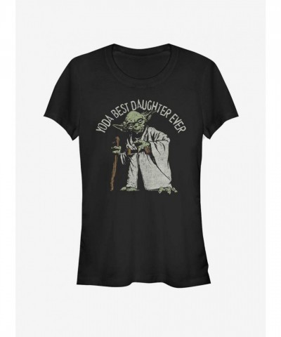 Star Wars Green Girls T-Shirt for Daughters - Black Cotton Tee