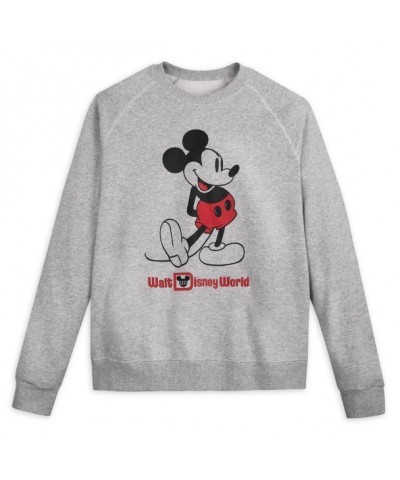Mickey Mouse Vintage Pullover Sweatshirt for Adults – Gray – Walt Disney World