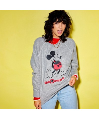Mickey Mouse Vintage Pullover Sweatshirt for Adults – Gray – Walt Disney World