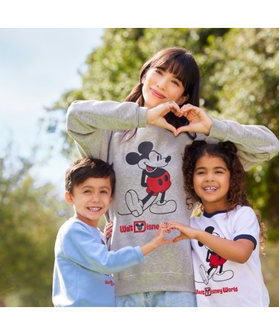 Mickey Mouse Vintage Pullover Sweatshirt for Adults – Gray – Walt Disney World