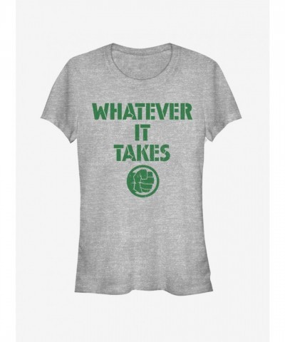Marvel Avengers: Endgame Hulk Inspired Girls Heathered Grey T-Shirt