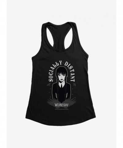 Socially Distant Girls Fashion Tank Top - Black
