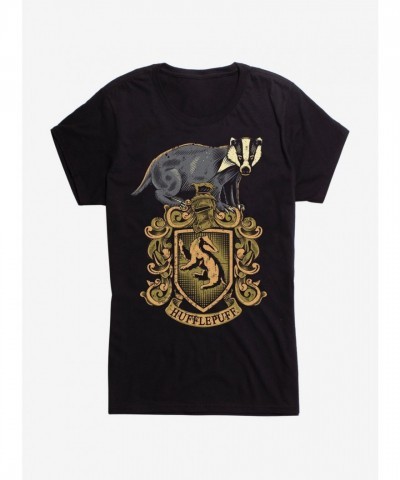Harry Potter Hufflepuff Crest Lightweight T-Shirt for Girls