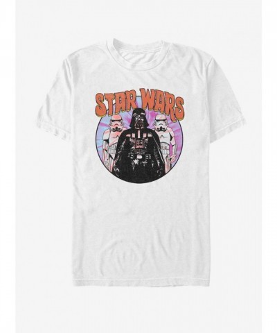 Psychedelic Star Wars Tee - Men's White 100% Cotton