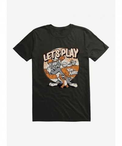 Tom and Jerry Baseball Themed Men's Cotton T-Shirt