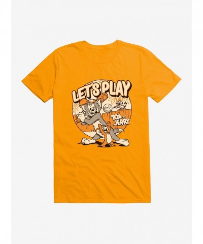Tom and Jerry Baseball Themed Men's Cotton T-Shirt