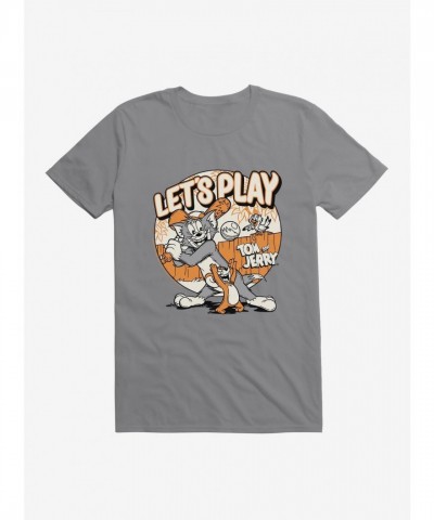 Tom and Jerry Baseball Themed Men's Cotton T-Shirt