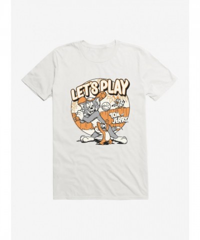 Tom and Jerry Baseball Themed Men's Cotton T-Shirt