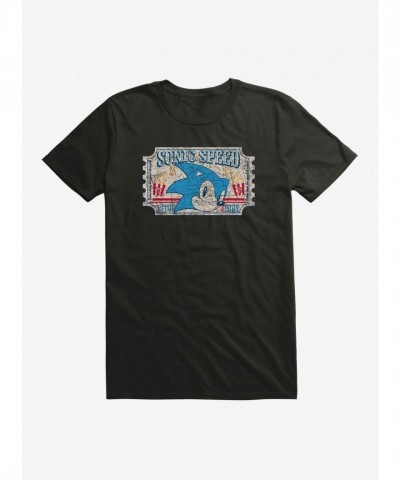 Sonic Speed Carnival T-Shirt for Men - Lightweight Cotton Hedgehog Design