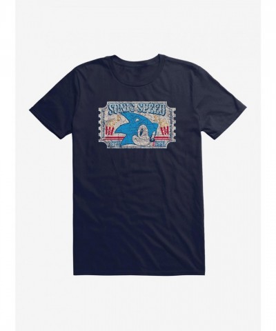 Sonic Speed Carnival T-Shirt for Men - Lightweight Cotton Hedgehog Design