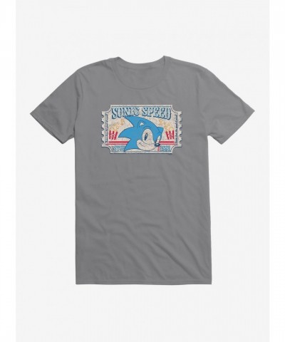 Sonic Speed Carnival T-Shirt for Men - Lightweight Cotton Hedgehog Design