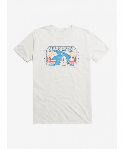 Sonic Speed Carnival T-Shirt for Men - Lightweight Cotton Hedgehog Design