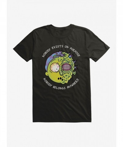 Rick And Morty T-Shirt - Nobody Exists On Purpose Men's Lightweight Cotton