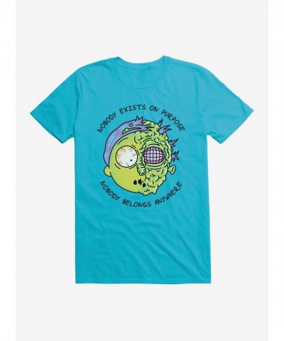 Rick And Morty T-Shirt - Nobody Exists On Purpose Men's Lightweight Cotton